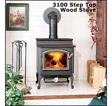 3100 Series Step Top Wood Stove